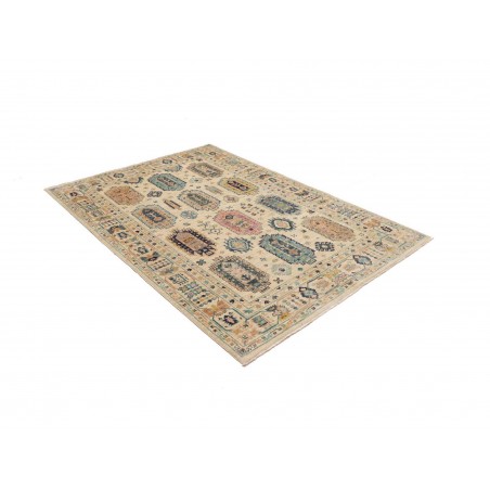 Tappeto Tribal Pakistan marrone giallo 147x201