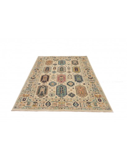 Tappeto Tribal Pakistan marrone giallo 147x201
