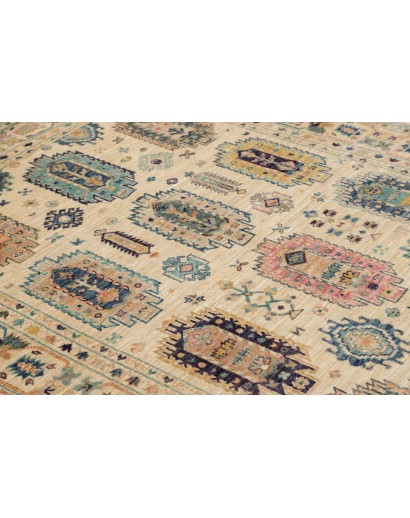 Tappeto Tribal Pakistan marrone giallo 147x201