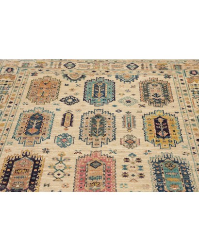 Tappeto Tribal Pakistan marrone giallo 147x201