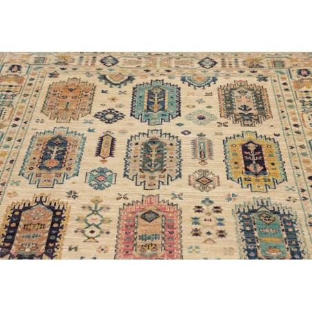 Tappeto Tribal Pakistan marrone giallo 147x201