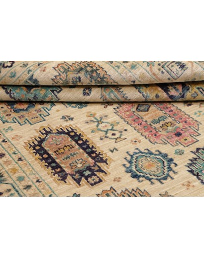 Tappeto Tribal Pakistan marrone giallo 147x201