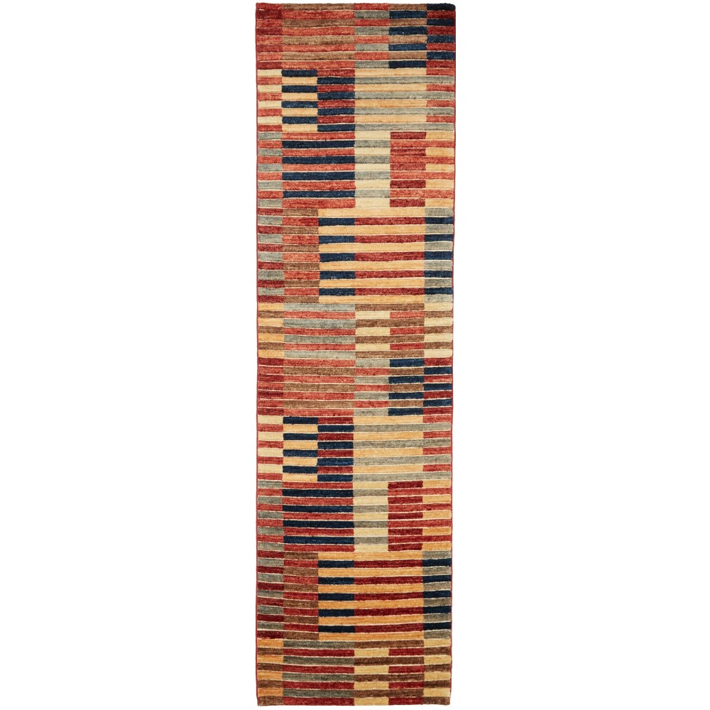 Tappeto Barjesta Pakistan rosso marrone 79x298 Tappeto Barjesta Pakistan rosso marrone 79x298