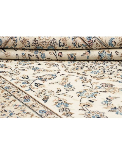 Tappeto Kashan Persia beige grigio 190x296