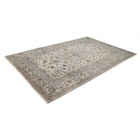 Tappeto Kashan Persia azzurro grigio 197x305