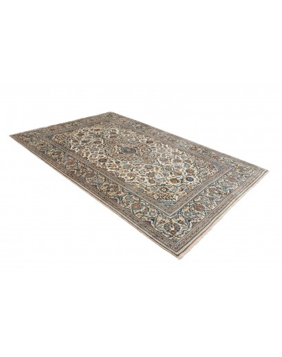 Tappeto Kashan Persia azzurro grigio 197x305