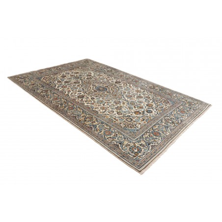 Tappeto Kashan Persia azzurro grigio 197x305