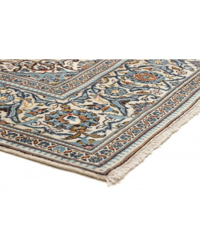 Tappeto Kashan Persia azzurro grigio 197x305