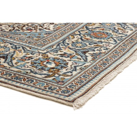 Tappeto Kashan Persia azzurro grigio 197x305