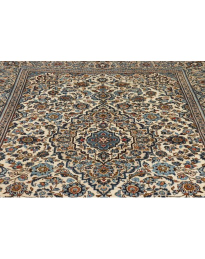 Tappeto Kashan Persia azzurro grigio 197x305