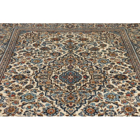 Tappeto Kashan Persia azzurro grigio 197x305