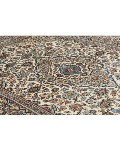 Tappeto Kashan Persia azzurro grigio 197x305
