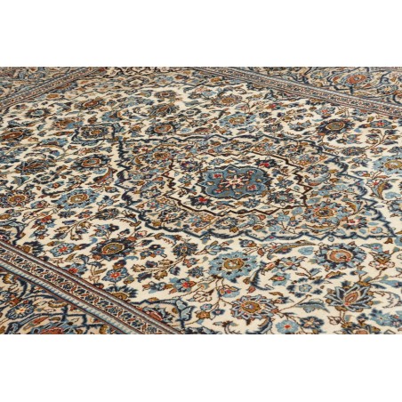 Tappeto Kashan Persia azzurro grigio 197x305
