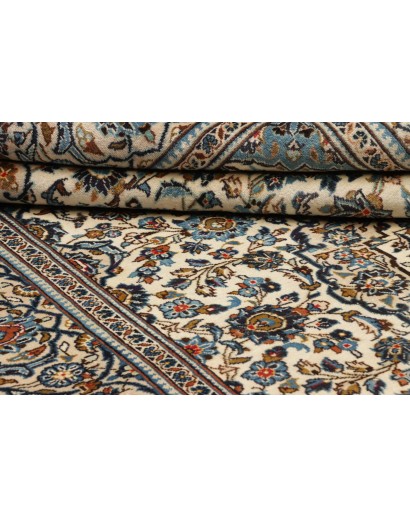 Tappeto Kashan Persia azzurro grigio 197x305