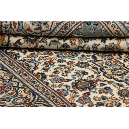 Tappeto Kashan Persia azzurro grigio 197x305