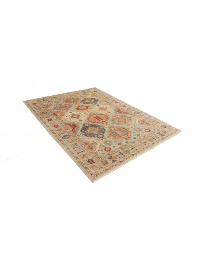 Tappeto Tribal Pakistan marrone grigio 169x224
