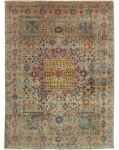 Tappeto Mamlouk Pakistan bianco grigio 146x202