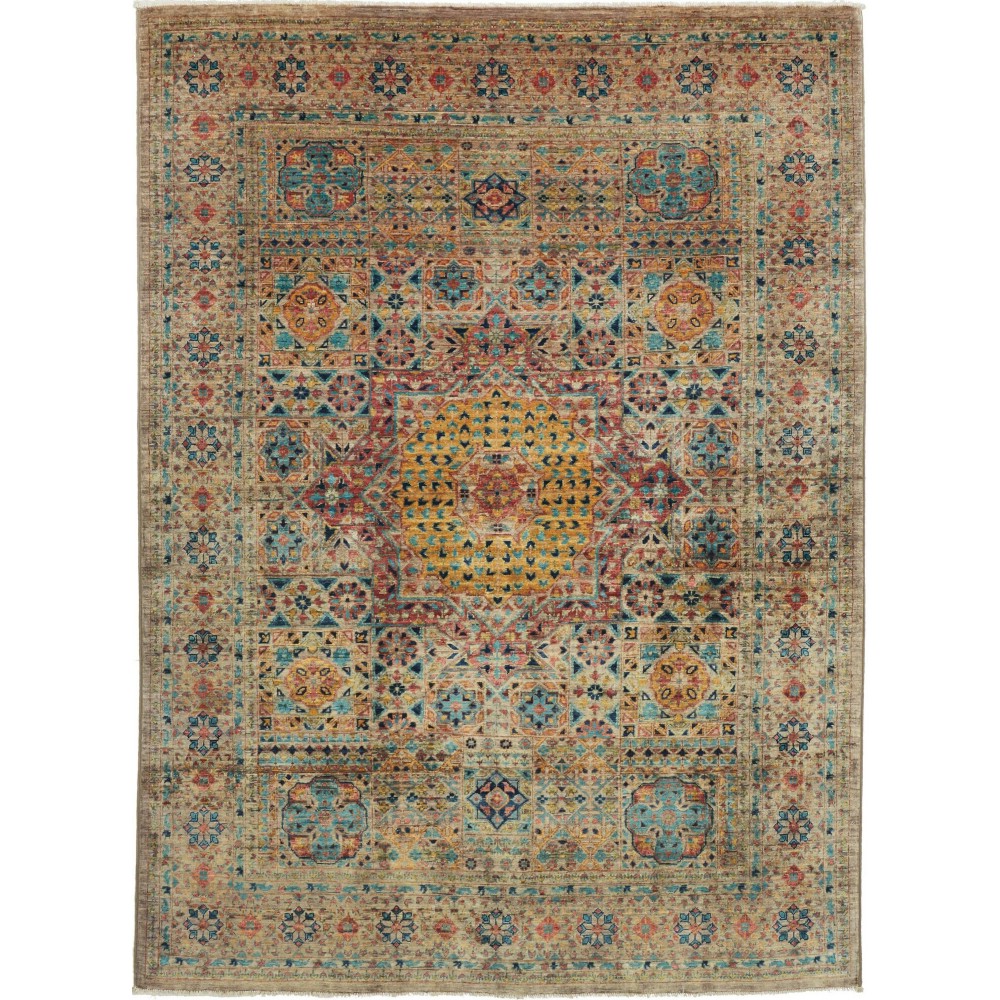 Tappeto Mamlouk Pakistan bianco grigio 146x202 Tappeto Mamlouk Pakistan bianco grigio 146x202