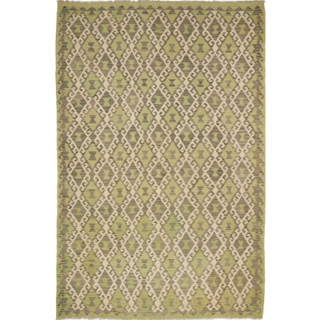 Tappeto Kilim Afghanistan marrone verde 201x304