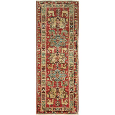 Tappeto Kazak Fine Pakistan bianco giallo 66x183
