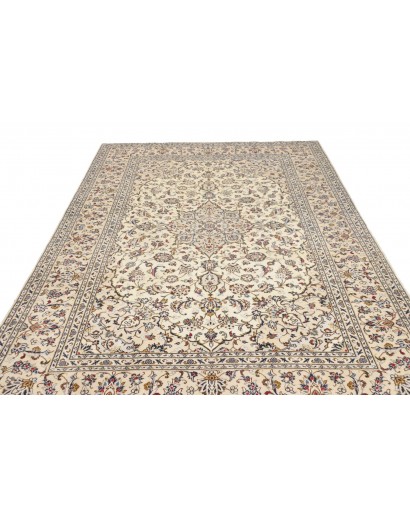 Tappeto Kashan Persia beige verde 194x300