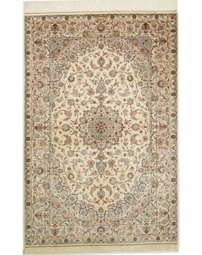 Tappeto Ghom seta Persia marrone 100x151