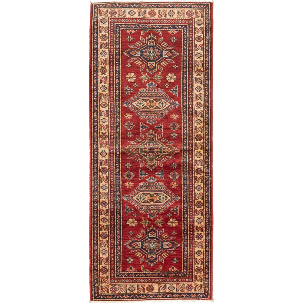 Tappeto Kazak Fine Pakistan marrone 76x212 Tappeto Kazak Fine Pakistan marrone 76x212