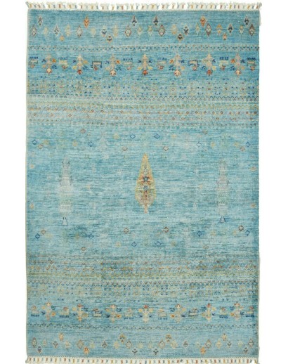 Tappeto Fun Collection Pakistan azzurro bianco 124x181