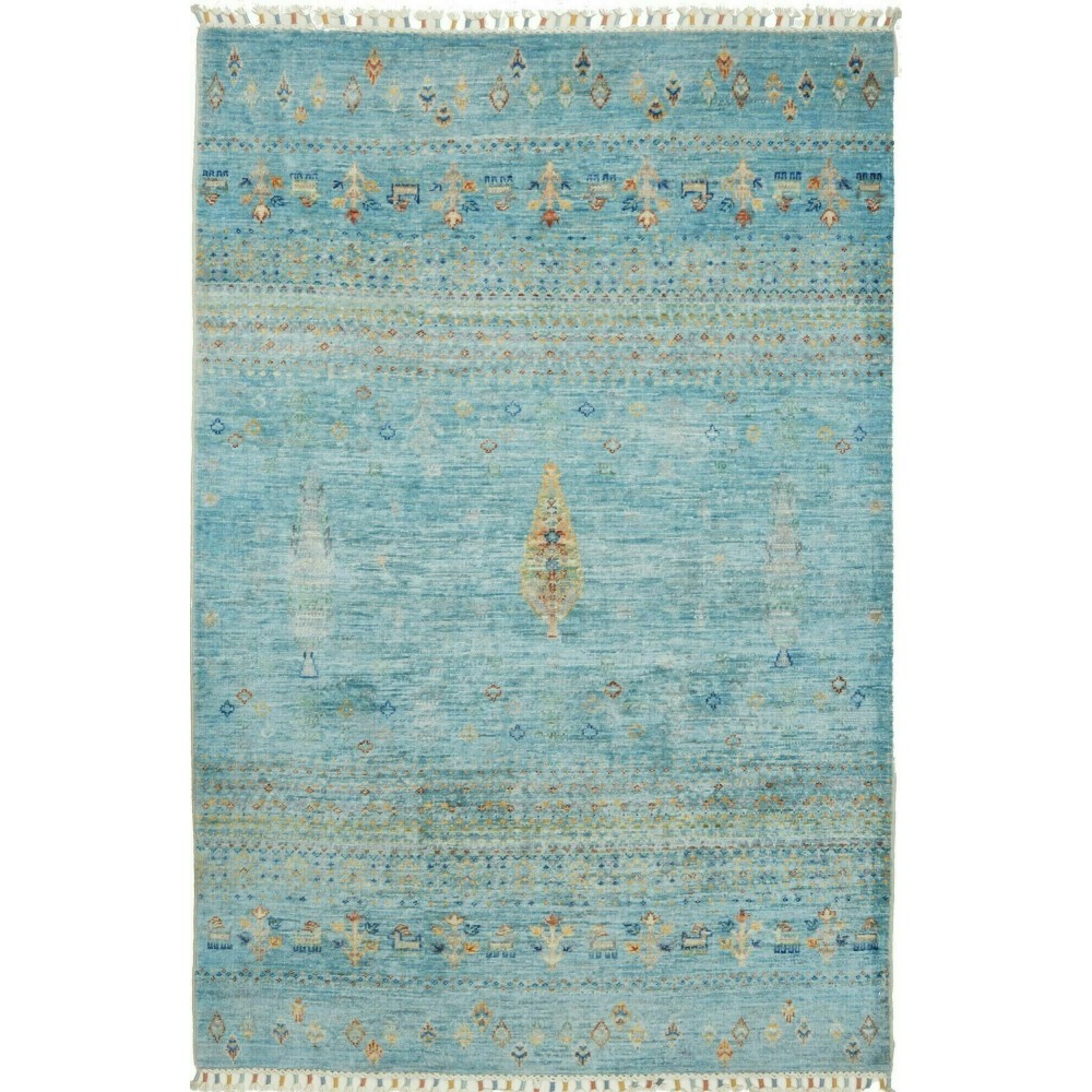 Tappeto Fun Collection Pakistan azzurro bianco 124x181 Tappeto Fun Collection Pakistan azzurro bianco 124x181
