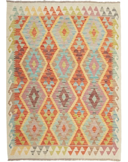 Tappeto Kilim Afghanistan marrone 127x173