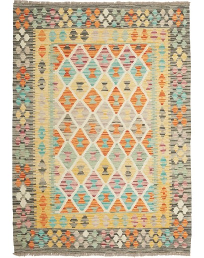 Tappeto Kilim Afghanistan marrone 127x178