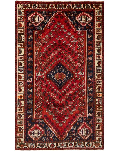 Tappeto Shiraz Persia marrone blu 165x277
