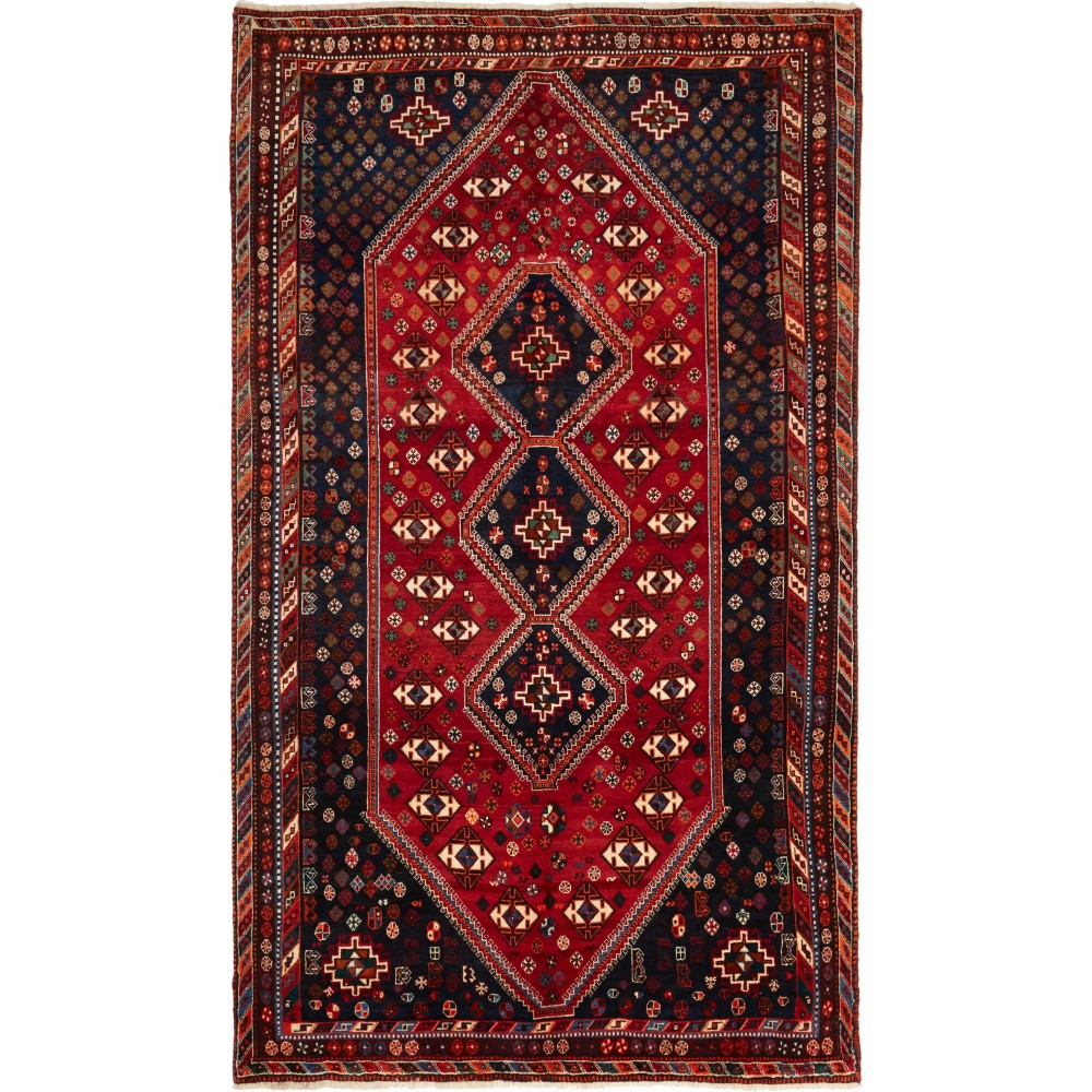 Tappeto Shiraz Persia grigio marrone 162x274 Tappeto Shiraz Persia grigio marrone 162x274