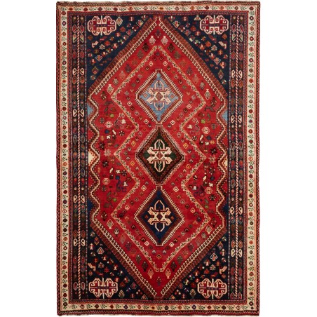 Tappeto Shiraz Persia marrone blu 170x262