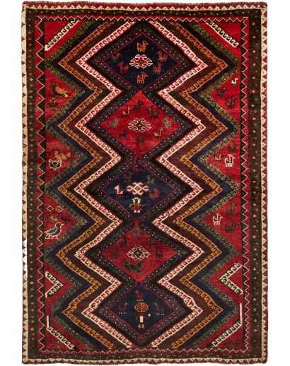 Tappeto Shiraz Persia grigio marrone 177x263