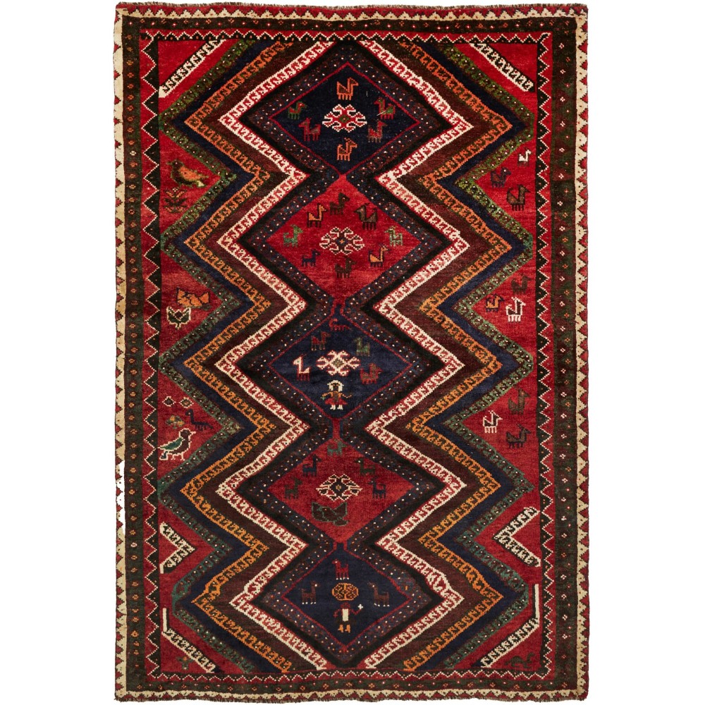 Tappeto Shiraz Persia grigio marrone 177x263 Tappeto Shiraz Persia grigio marrone 177x263