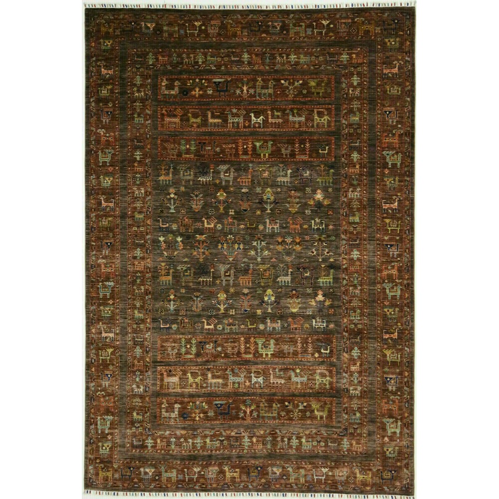 Tappeto Rubin Pakistan verde bianco 202x297 Tappeto Rubin Pakistan verde bianco 202x297