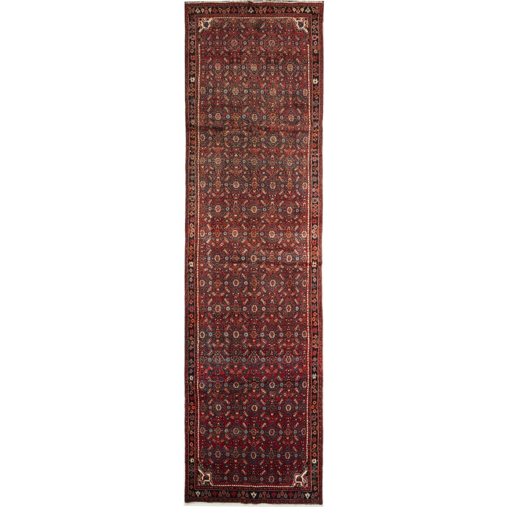 Tappeto Hamadan Persia marrone 117x472 Tappeto Hamadan Persia marrone 117x472