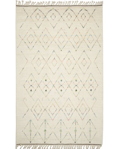 Tappeto Gabbeh Marrakech Pakistan bianco grigio 184x299