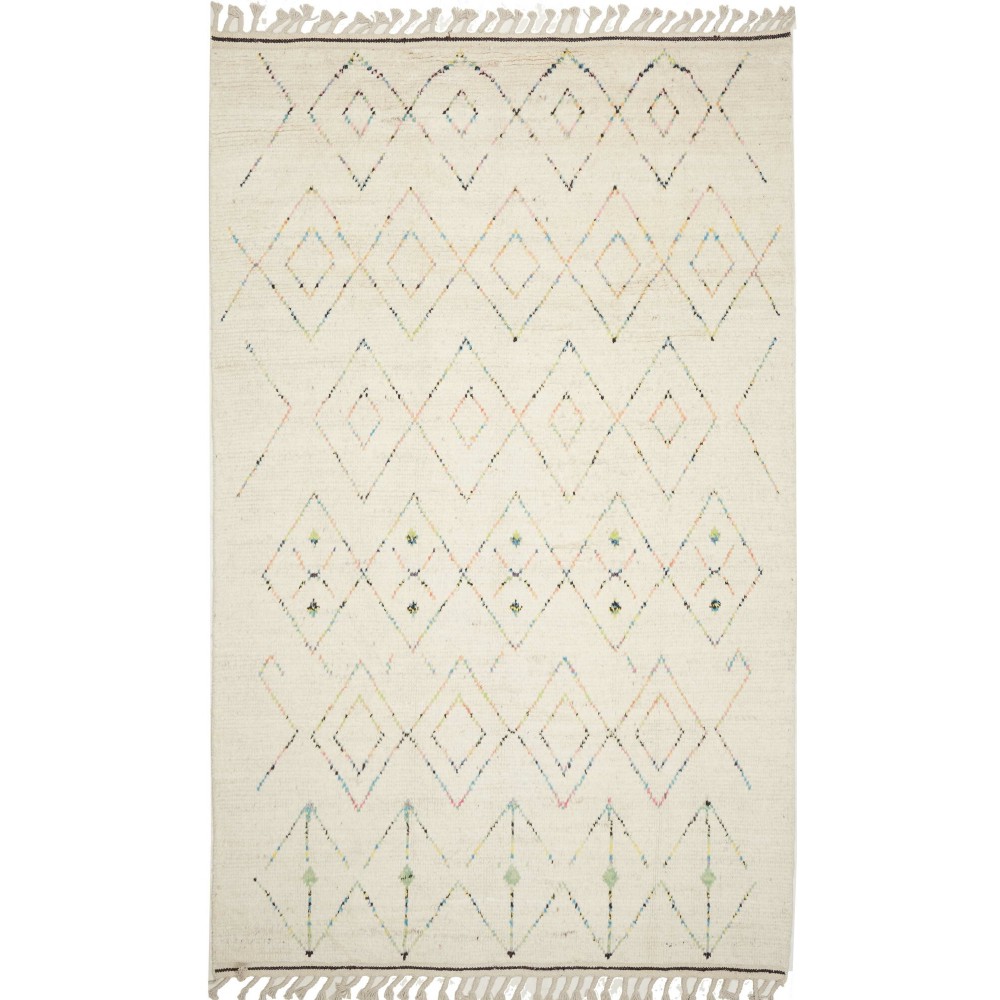 Tappeto Gabbeh Marrakech Pakistan bianco grigio 184x299 Tappeto Gabbeh Marrakech Pakistan bianco grigio 184x299