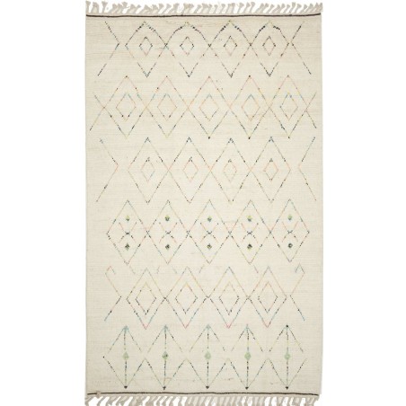 Tappeto Gabbeh Marrakech Pakistan bianco grigio 184x299