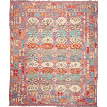 Tappeto Kilim Afghanistan marrone giallo 247x393