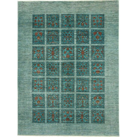 Tappeto Bakhteari Pakistan grigio bianco 147x194