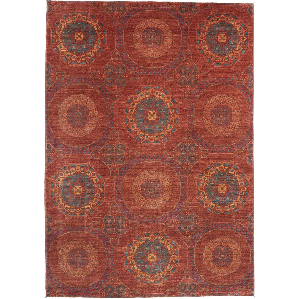Tappeto Mamlouk Pakistan marrone arancione 170x228 Tappeto Mamlouk Pakistan marrone arancione 170x228