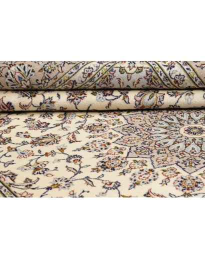 Tappeto Kashan Persia beige grigio 248x340