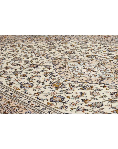 Tappeto Kashan Persia beige bianco 237x357