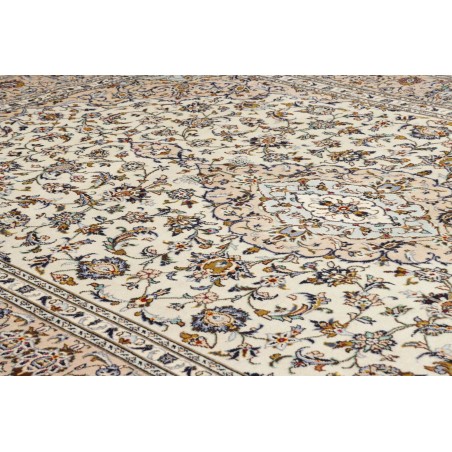 Tappeto Kashan Persia beige bianco 237x357