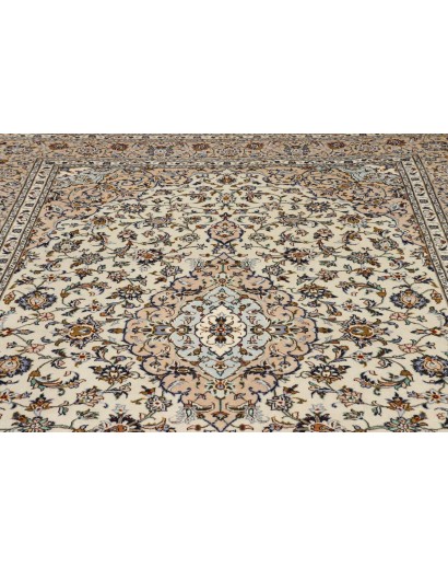Tappeto Kashan Persia beige bianco 237x357