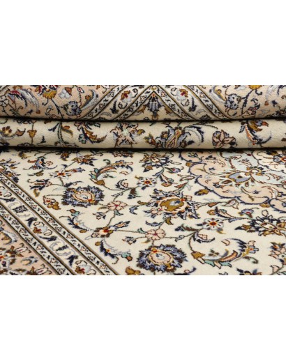 Tappeto Kashan Persia beige bianco 237x357