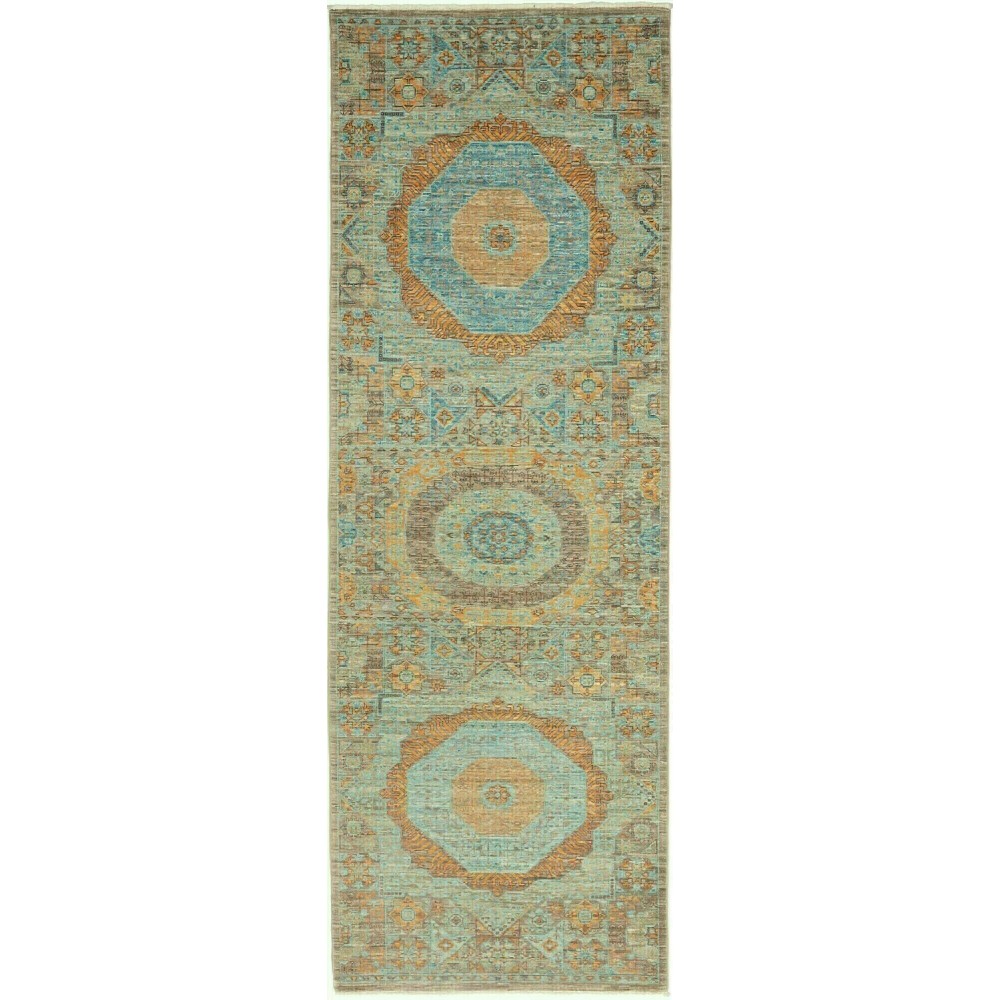 Tappeto Mamlouk Pakistan verde 82x241 Tappeto Mamlouk Pakistan verde 82x241